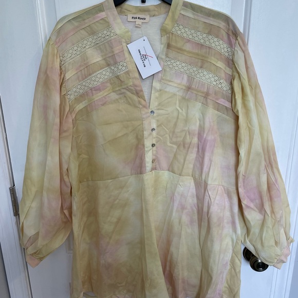 Brand: pink ripple, color: yellow, size: Large - Picture 4 of 4